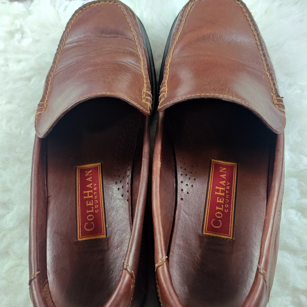 Cole Haan Country Brown Leather Loafers – Men’s  Dress Shoes Size 10.5W - Picture 8 of 13